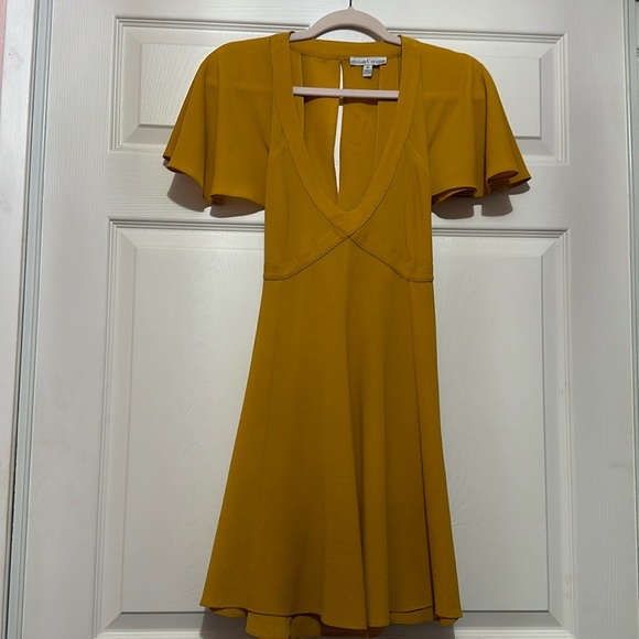 moa moa size medium yellow skater dress - Picture 1 of 5